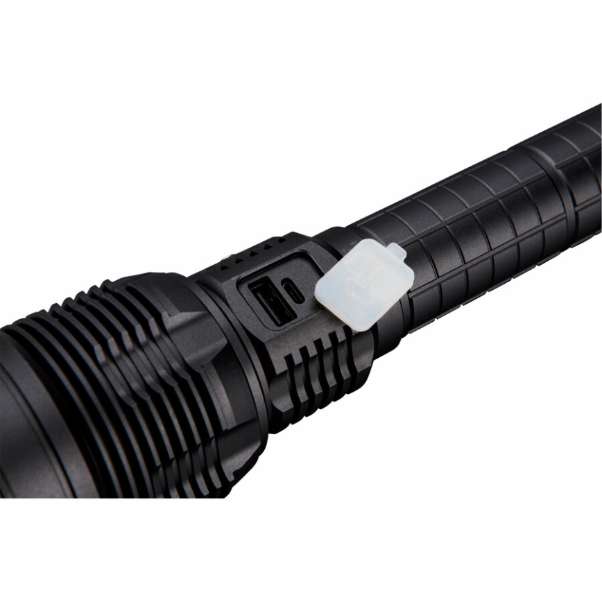 Extol - LED Dimming επαναφορτιζόμενο flashlight με ένα power bank LED/60W/10000 mAh 8000 lm IPX4 μαύρο