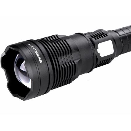 Extol - LED Dimming επαναφορτιζόμενο flashlight με ένα power bank LED/60W/10000 mAh 8000 lm IPX4 μαύρο