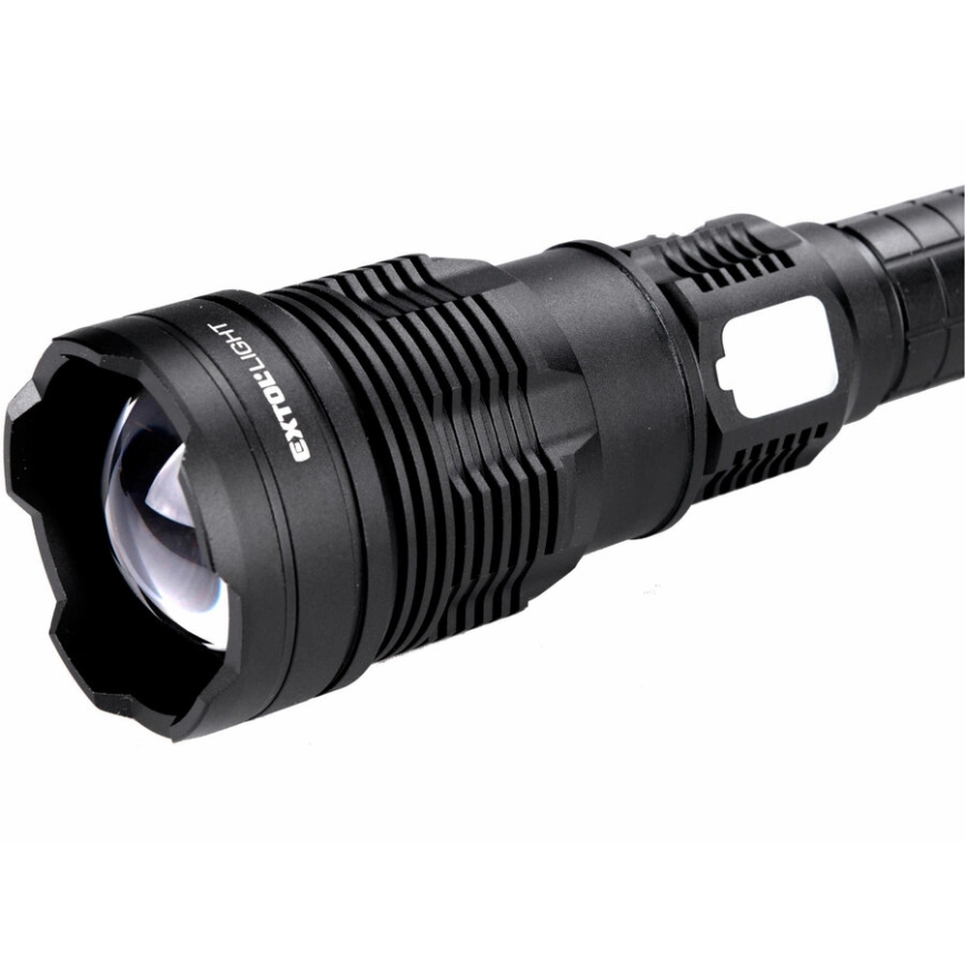 Extol - LED Dimming επαναφορτιζόμενο flashlight με ένα power bank LED/60W/10000 mAh 8000 lm IPX4 μαύρο