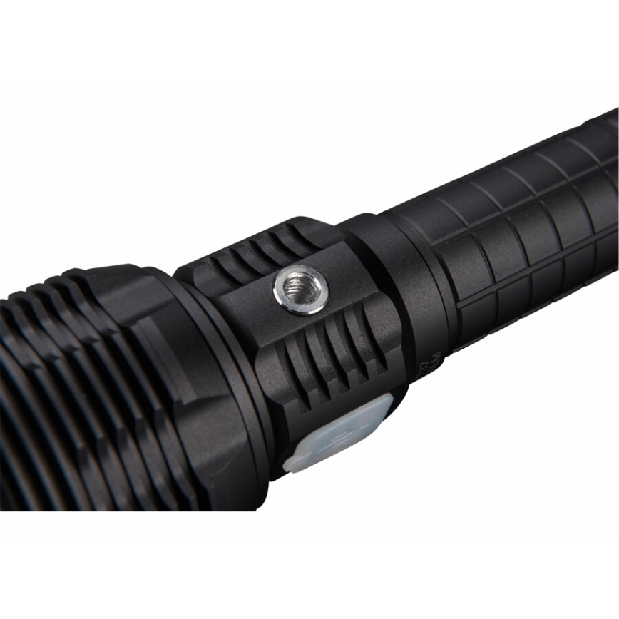 Extol - Επαναφορτιζόμενος LED φακός με ρύθμιση φωτεινότητας και powerbank LED/60W/10000 mAh 8000 lm IPX4 μαύρο