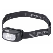 Extol - LED Επαναφορτιζόμενος φακός κεφαλής LED/5W/1000 mAh/3,7V IPX5 μαύρο
