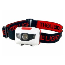 Extol - LED Φακός κεφαλής LED/1W/3xAAA μαύρο/κόκκινο