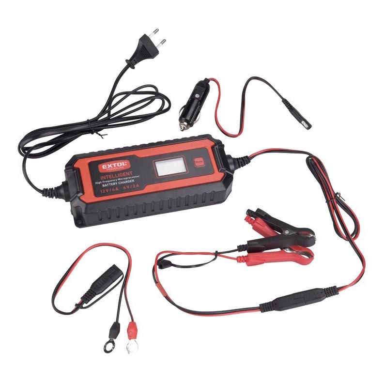 Extol Premium - Φορτιστής μπαταρίας αυτοκινήτου 9-stage 6/12V 4A IP65