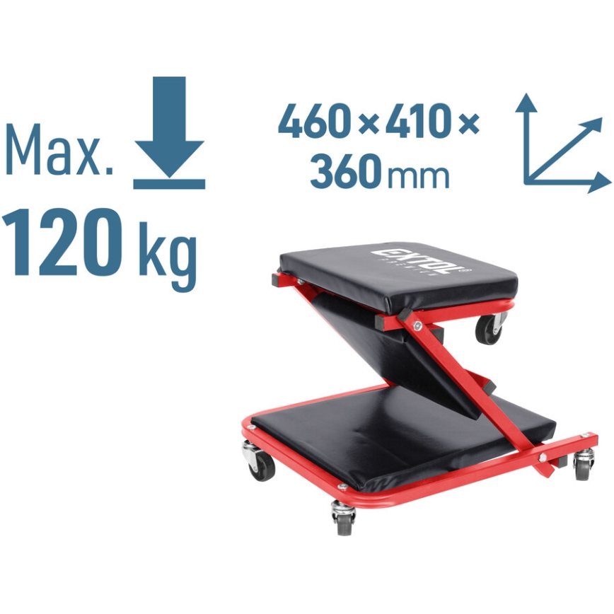 Extol Premium - Κινητή ξαπλώστρα/κάθισμα εργασίας 2 σε 1