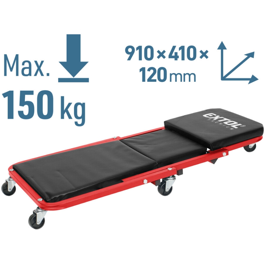 Extol Premium - Κινητή ξαπλώστρα/κάθισμα εργασίας 2 σε 1