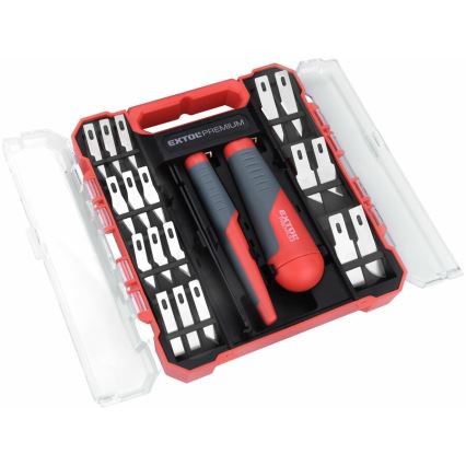 Extol Premium - Σετ μαχαιρια χάραξης με λεπίδες 21 τμχ