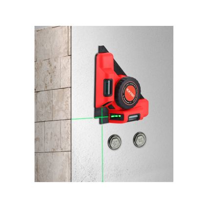 Extol Premium - Γωνιόμετρο λέιζερ 90° με ηλεκτρική βεντούζα 5V/1000 mAh