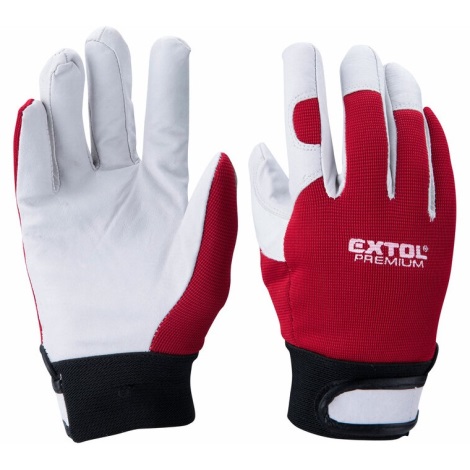 Extol Premium - Γάντια εργασίας μέγεθος 10" κόκκινο/λευκό