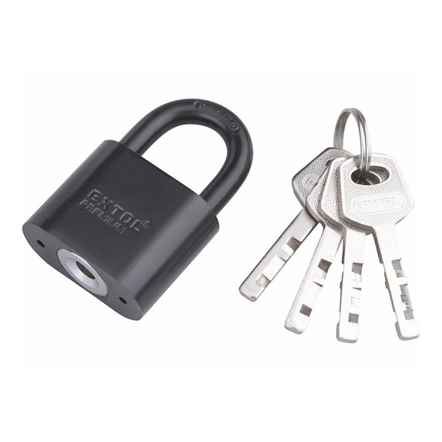 Extol Premium - Μεταλλικό λουκέτο 40 mm μαύρο