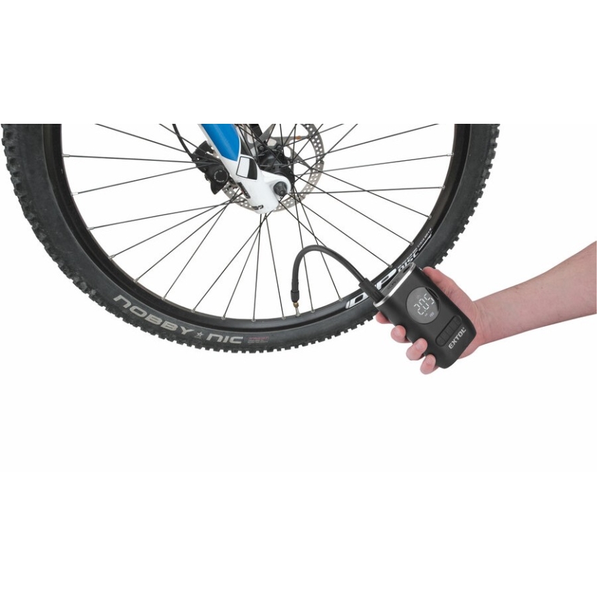 Extol Premium - Ψηφιακό φορητό συμπιεστή 4000 mAh 7,4V μαύρο