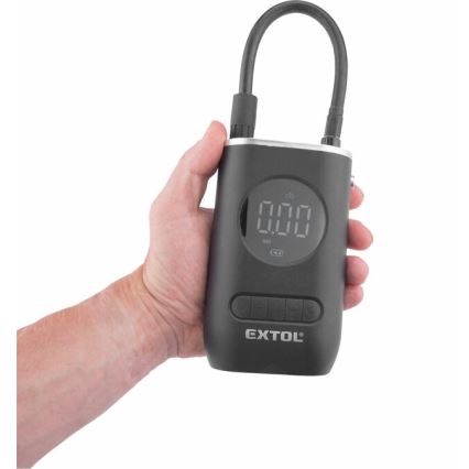 Extol Premium - Ψηφιακό κομπρεσέρ αέρος 4000 mAh 7,4V μαύρο