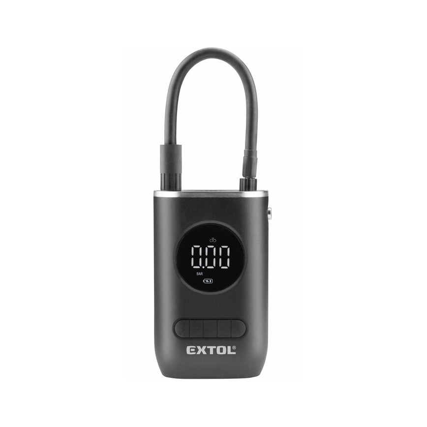 Extol Premium - Ψηφιακό κομπρεσέρ αέρος 4000 mAh 7,4V μαύρο