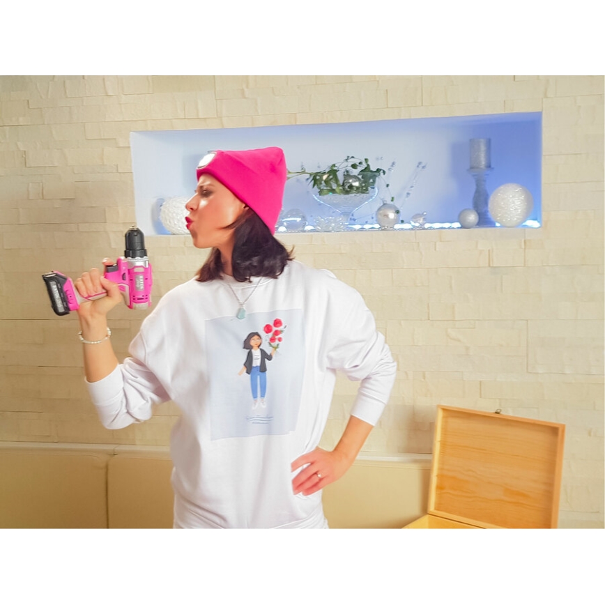 Extol - Επαναφορτιζόμενο δραπανοκατσάβιδο 1300 mAh 12V ροζ