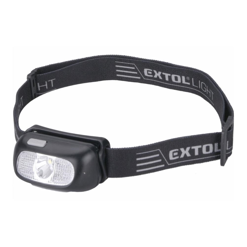 Extol - Επαναφορτιζόμενος φακός κεφαλής LED/5W/1000 mAh/3,7V IPX5 μαύρο