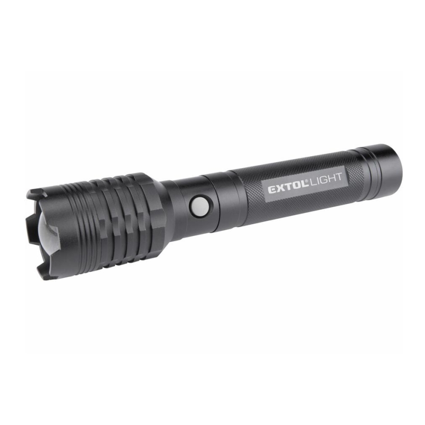 Extol - Επαναφορτιζόμενος φακός LED με powerbank LED/60W/4000 mAh/5V 4000 lm μαύρο