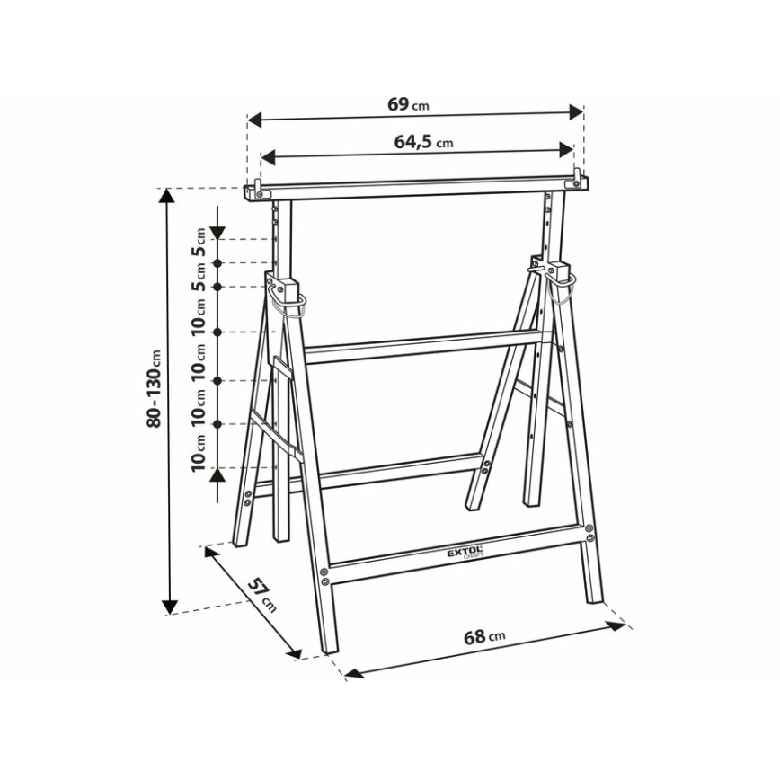 Extol - Οικοδομικός στηρίγμα 800-1300 mm