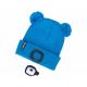 Extol - Σκούφος με φακό κεφαλής και φόρτιση USB 250 mAh μπλε με φούντες μέγεθος παιδικό
