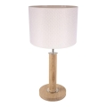Eπιτραπέζιο φωτιστικό BENITA 1xE27/60W/230V 48 cm κρεμ/δρυς