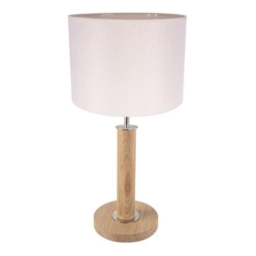 Eπιτραπέζιο φωτιστικό BENITA 1xE27/60W/230V 48 cm κρεμ/δρυς