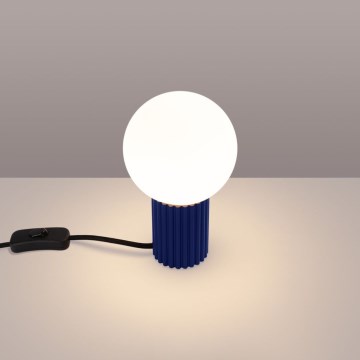 Eπιτραπέζιο φωτιστικό HALO 1xG9/8W/230V διάμετρος 12 cm μπλε