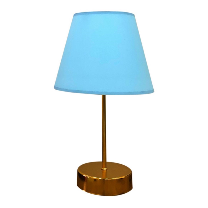 Eπιτραπέζια λάμπα 1xE27/60W/230V μπλε/χαλκός