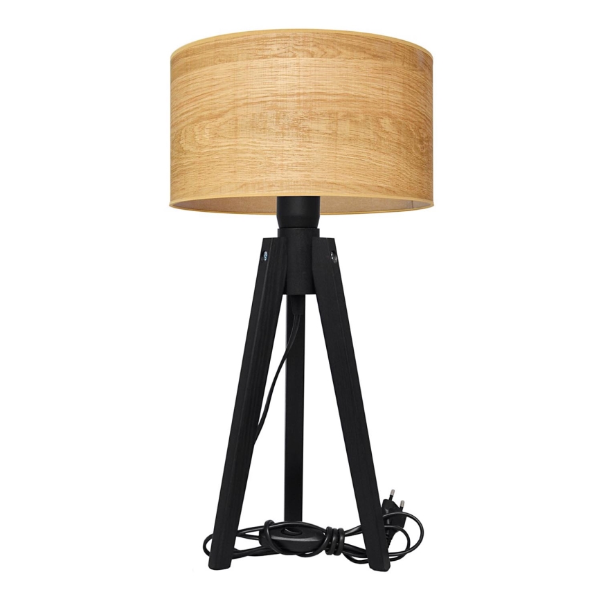 Eπιτραπέζια λάμπα ALBA 1xE27/15W/230V καφέ/δρυς