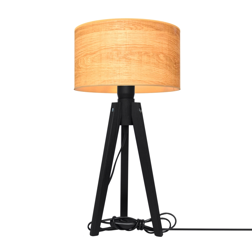 Eπιτραπέζια λάμπα ALBA 1xE27/15W/230V καφέ/δρυς