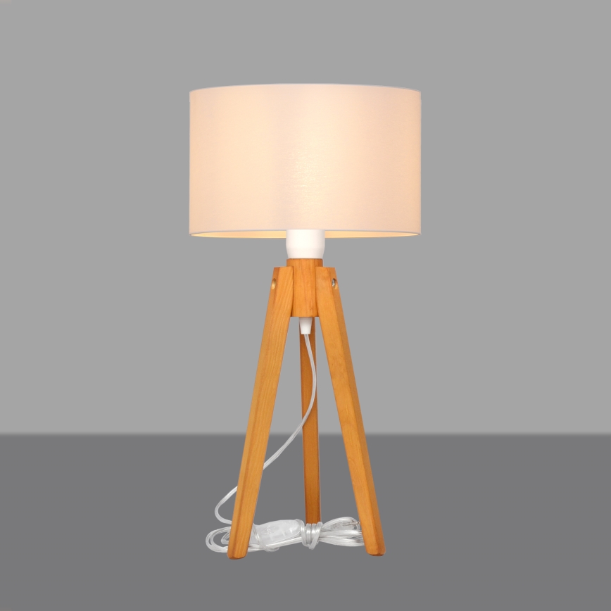 Eπιτραπέζια λάμπα ALBA 1xE27/15W/230V λευκό/δρυς