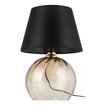 Eπιτραπέζια λάμπα AUREA 1xE27/15W/230V μαύρο/μπεζ