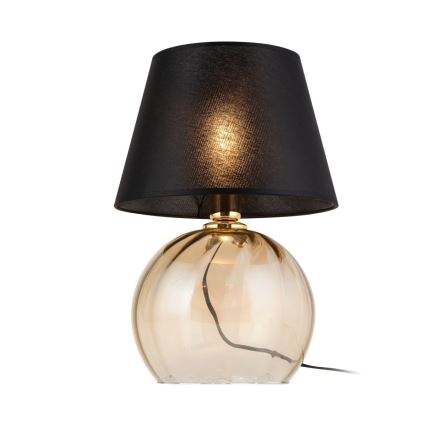 Eπιτραπέζια λάμπα AUREA 1xE27/15W/230V μαύρο/μπεζ