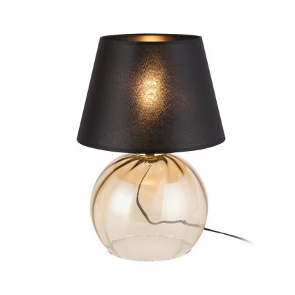 Eπιτραπέζια λάμπα AUREA 1xE27/15W/230V μαύρο/μπεζ