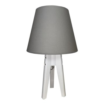 Eπιτραπέζια λάμπα CONE 1xE27/60W/230V λευκό/γκρι