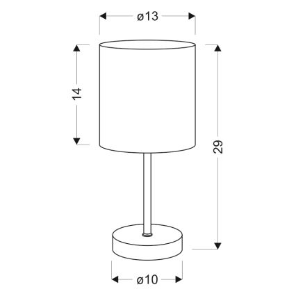 Eπιτραπέζια λάμπα EMILY 1xE14/40W/230V κρεμ/γυαλιστερό χρώμιο