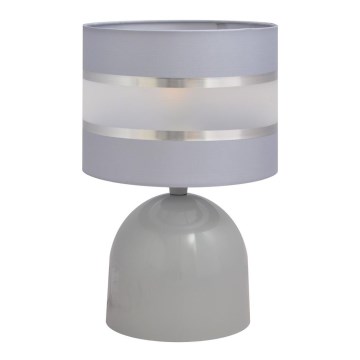 Eπιτραπέζια λάμπα HELEN 1xE27/15W/230V γκρι/ασήμι