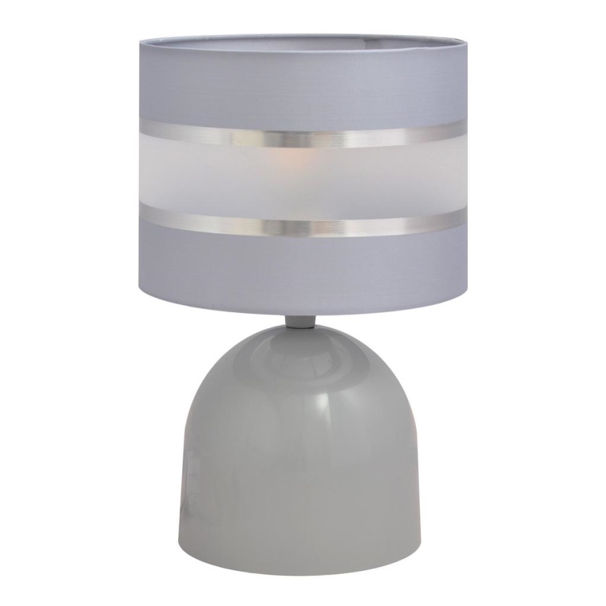 Eπιτραπέζια λάμπα HELEN 1xE27/15W/230V γκρι/ασήμι