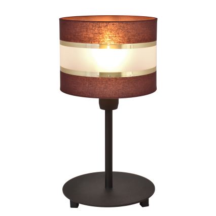 Eπιτραπέζια λάμπα HELEN 1xE27/15W/230V καφέ/μαύρο/χρυσαφί