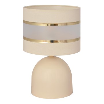 Eπιτραπέζια λάμπα HELEN 1xE27/15W/230V κρεμ/χρυσαφί