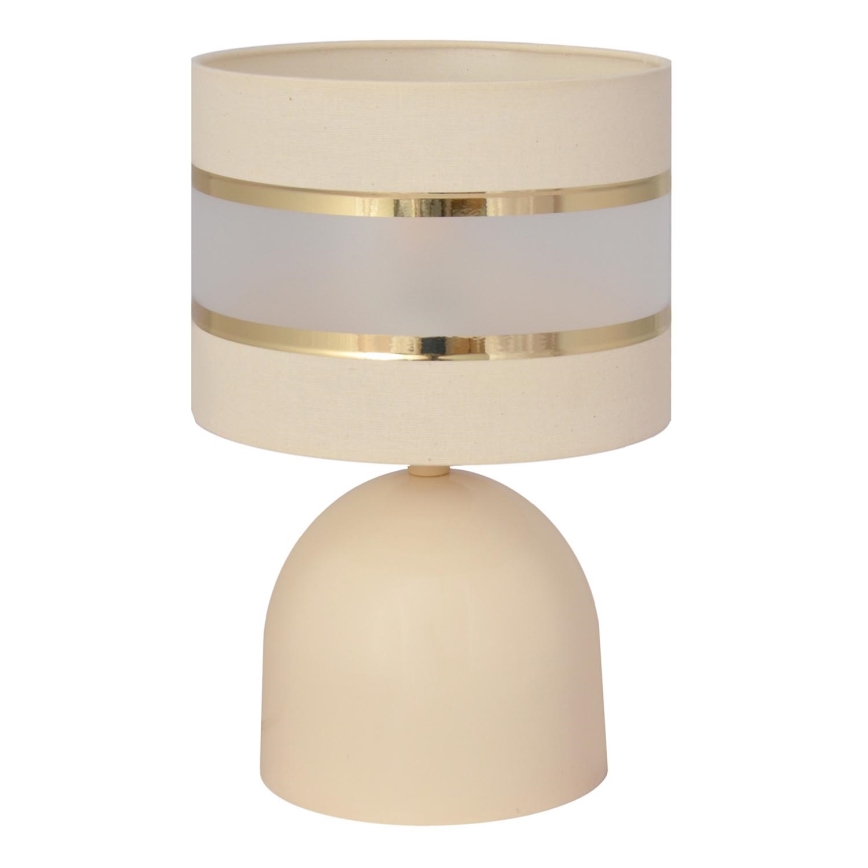 Eπιτραπέζια λάμπα HELEN 1xE27/15W/230V κρεμ/χρυσαφί