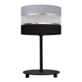 Eπιτραπέζια λάμπα HELEN 1xE27/15W/230V μαύρο/γκρι/ασήμι