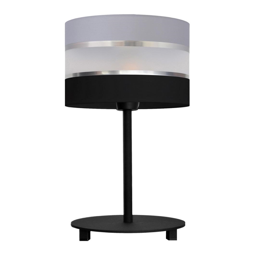 Eπιτραπέζια λάμπα HELEN 1xE27/15W/230V μαύρο/γκρι/ασήμι