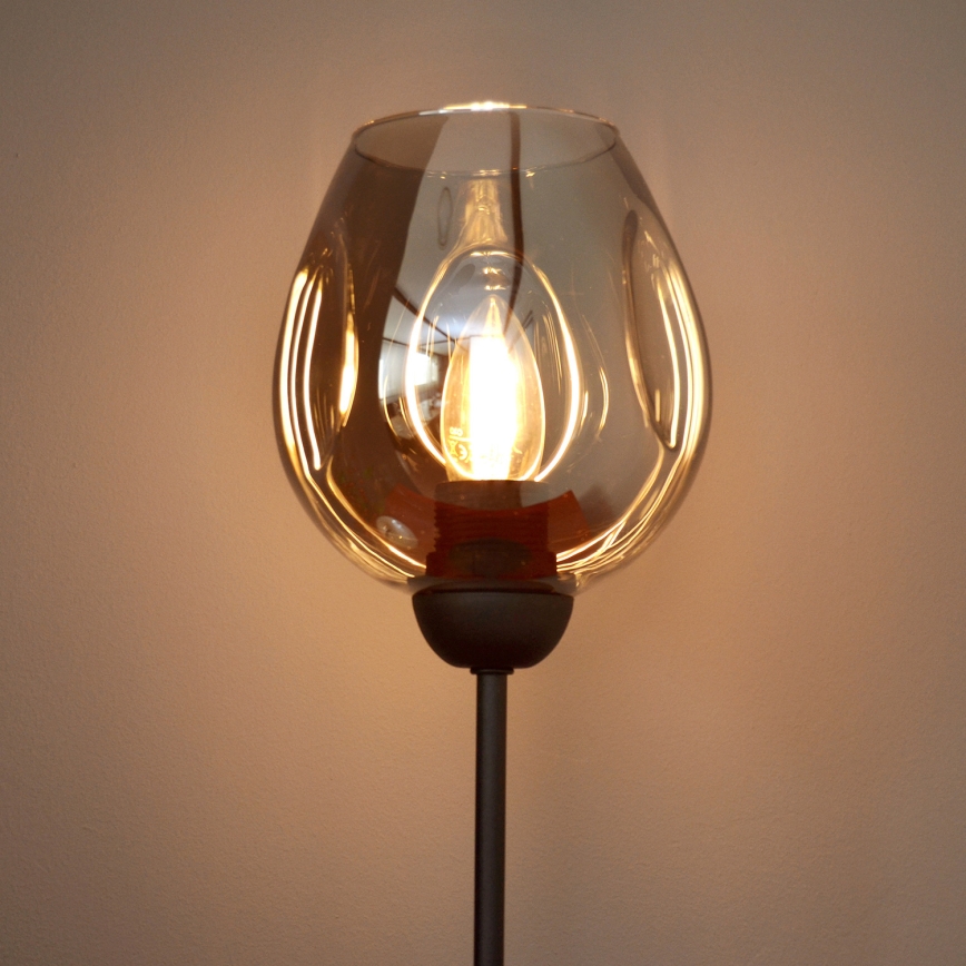 Eπιτραπέζια λάμπα LILI 1xE27/15W/230V μαύρο/γκρι