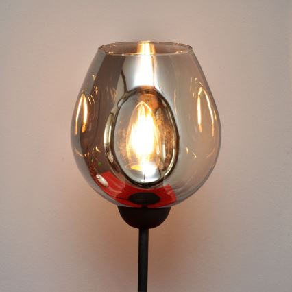 Eπιτραπέζια λάμπα LILI 1xE27/15W/230V μαύρο/γκρι