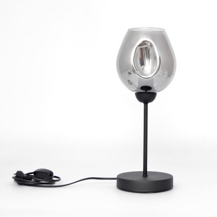 Eπιτραπέζια λάμπα LILI 1xE27/15W/230V μαύρο/γκρι