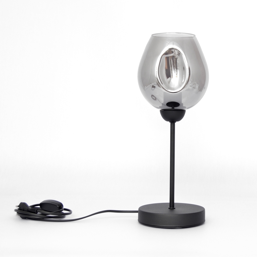 Eπιτραπέζια λάμπα LILI 1xE27/15W/230V μαύρο/γκρι