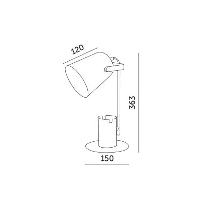 Eπιτραπέζια λάμπα ROLIG 1xE27/25W/230V μαύρο