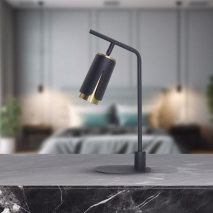 Eπιτραπέζια λάμπα ΛΟΥΛΟΥΔΙΑ 1xGU10/8W/230V μαύρο