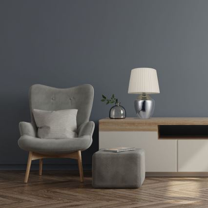 Eπιτραπέζιο φωτιστικό 1xE27/25W/230V γυαλιστερό χρώμιο