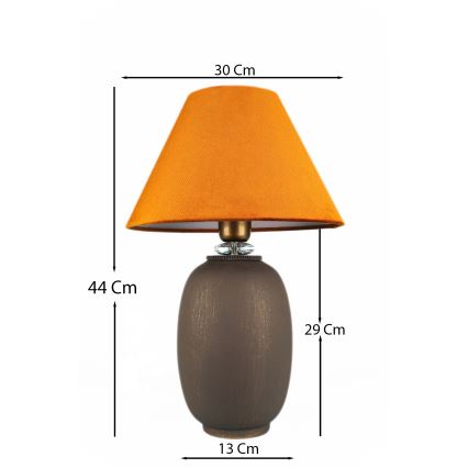 Eπιτραπέζιο φωτιστικό 1xE27/40W/230V καφέ/πορτοκαλί