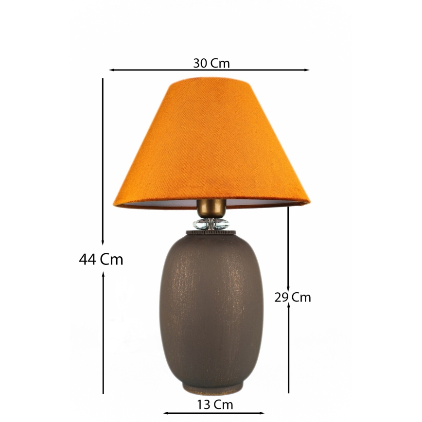 Eπιτραπέζιο φωτιστικό 1xE27/40W/230V καφέ/πορτοκαλί