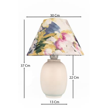 Eπιτραπέζιο φωτιστικό 1xE27/40W/230V λευκό/πολύχρωμα